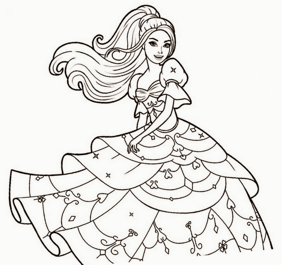 barbie black and white drawing
