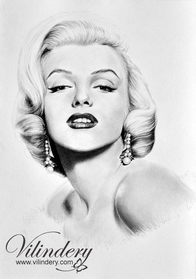 Marilyn Monroe Drawing Pencil Sketch Colorful