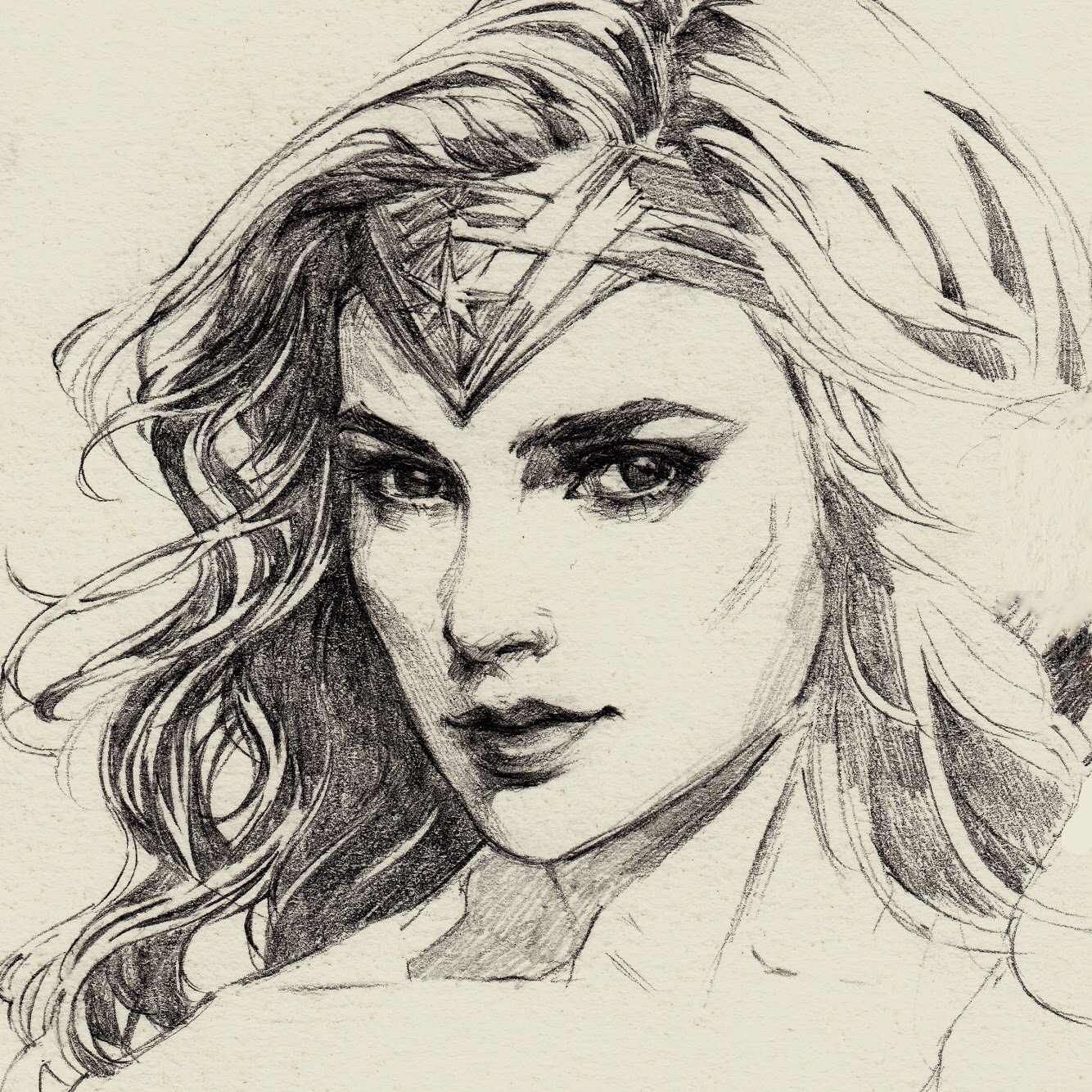 Wonder Woman Realistic Drawing Drawing Skill