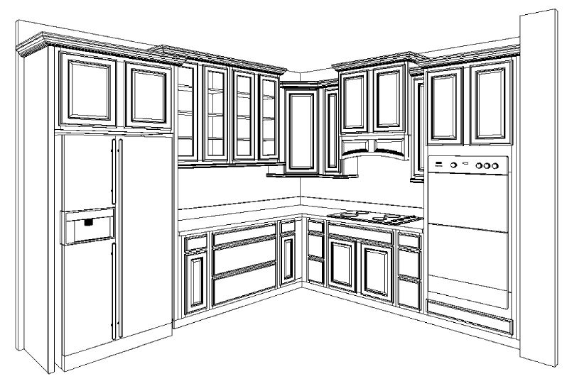 kitchen cabinet design drawing