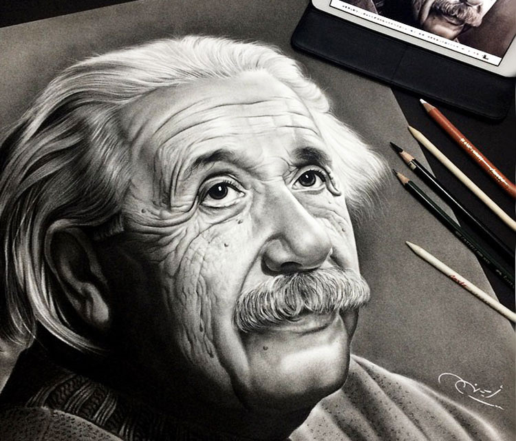 Albert Einstein Sketch Vector Images (30)
