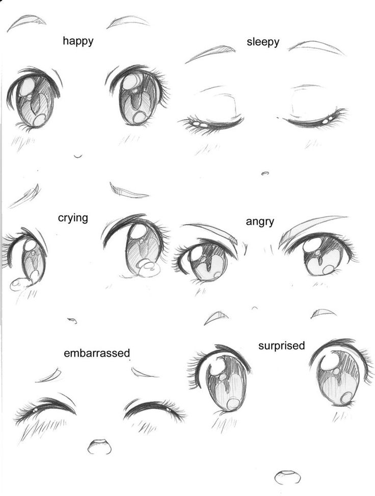 How To Draw Anime Eyes Step by Step  2 Examples