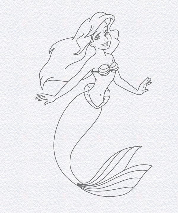 Ariel and Flounder Drawing  The Little Mermaid Fan Art 3442224  Fanpop