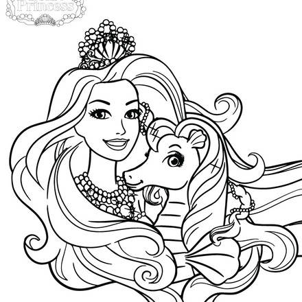 Barbie Doll Coloring Page  Easy Drawing Guides