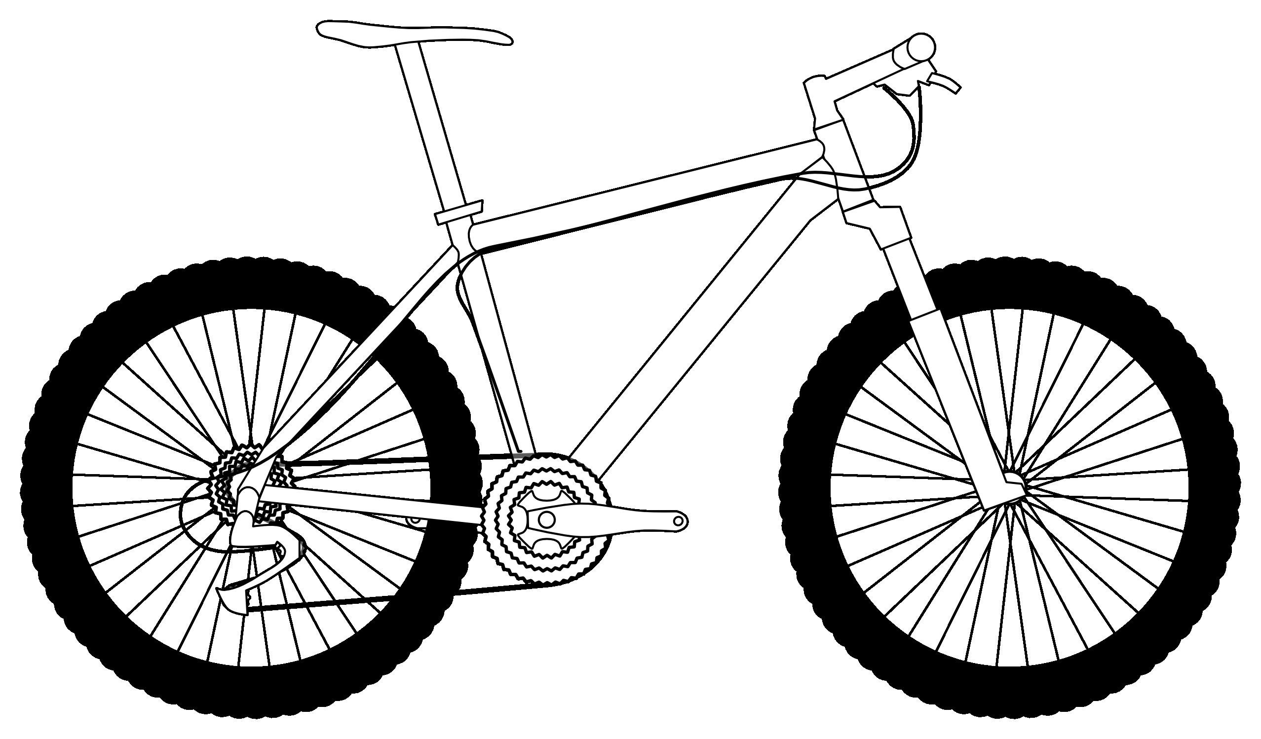 Coloring Pages | Easy How to Draw a Bike Tutorial and Bike Coloring Page