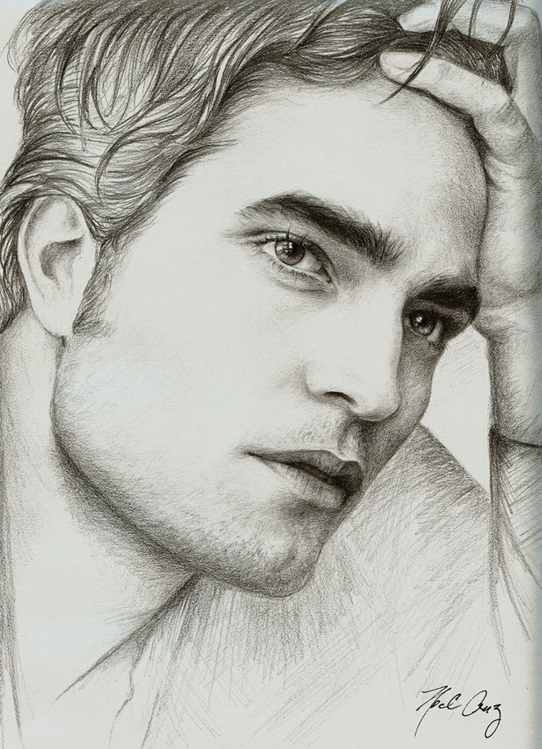 How To Draw Edward Cullen Robert Pattinson From Twilight Step by Step  Drawing Guide by Dawn  DragoArt