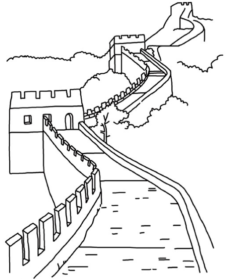 Great Wall of China Pic Drawing - Drawing Skill