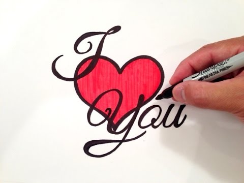 i love you drawing pictures