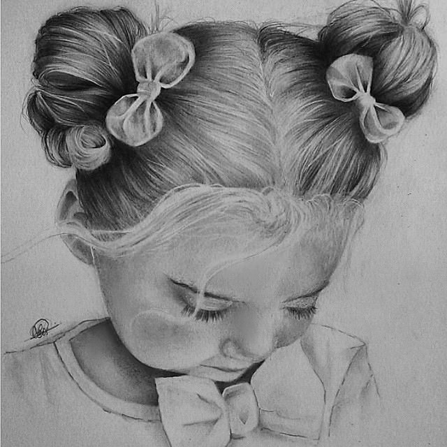 Sketch of little girl Stock Vector by OlgaTropinina 146950529