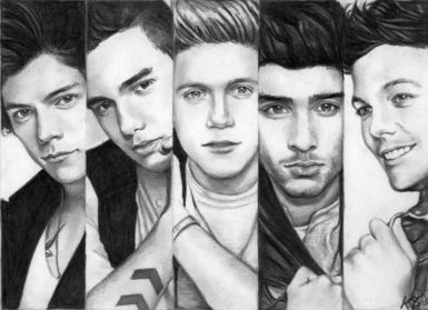 One Direction Photo Drawing - Drawing Skill