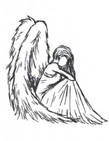 Sad Angel Drawing - Drawing Skill