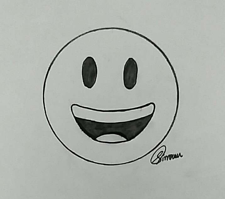 Smile emoji in pencil colour sketch simple style illustration Stock Vector  Image  Art  Alamy