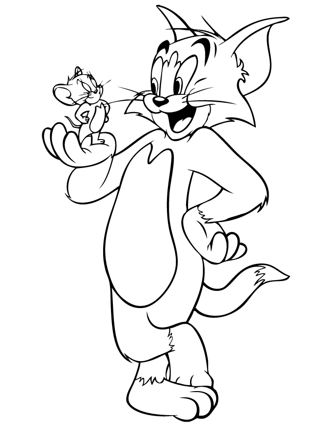 Free Tom and Jerry drawing to download and color  Tom And Jerry Kids  Coloring Pages