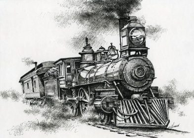 Train Drawing, Pencil, Sketch, Colorful, Realistic Art Images | Drawing ...