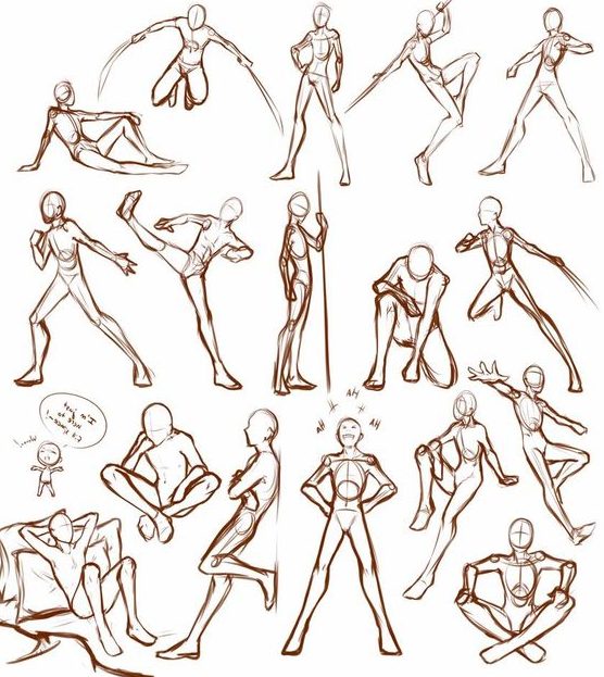 sketch, female body, studies, construct, action, movements | Drawings, Art  reference, Drawing reference