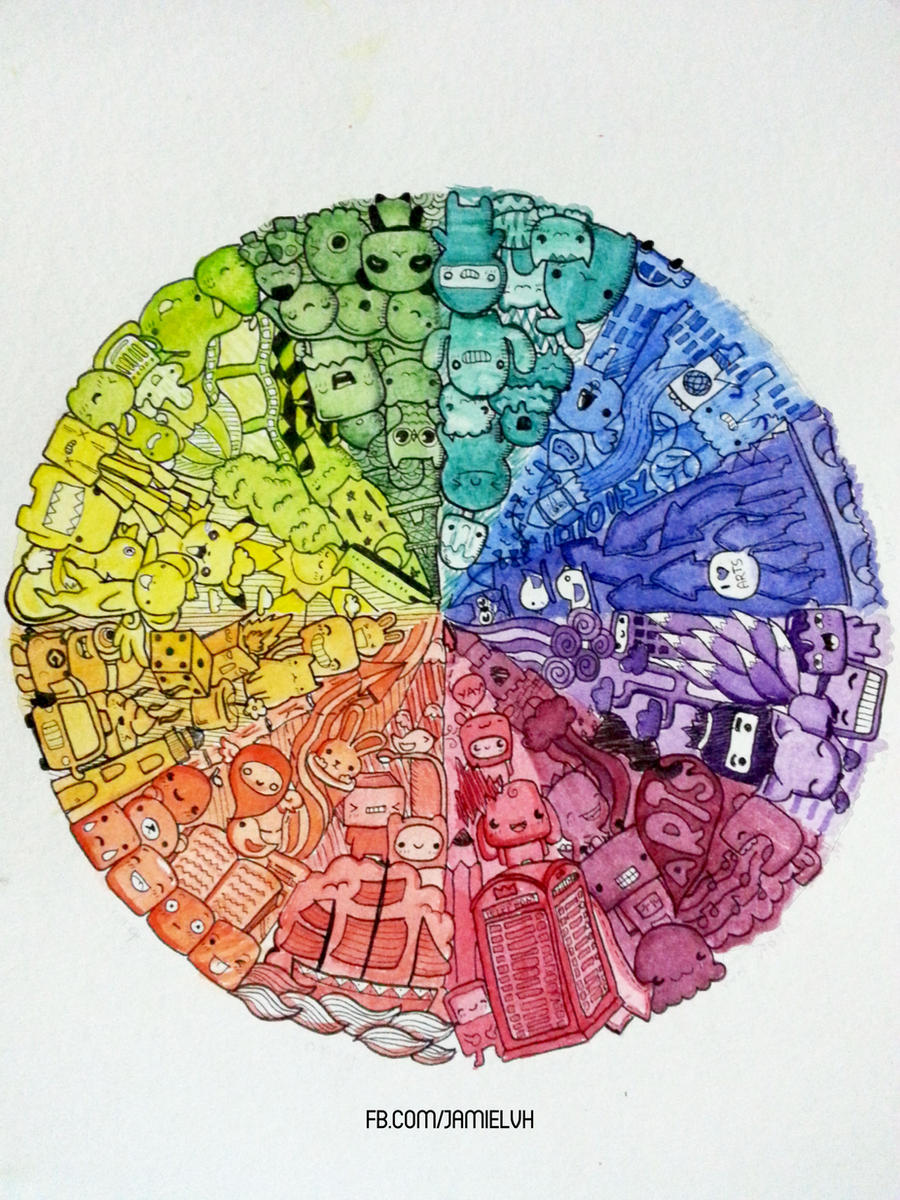color wheel drawings