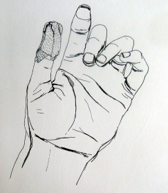 Contour Hands Drawing - Drawing Skill