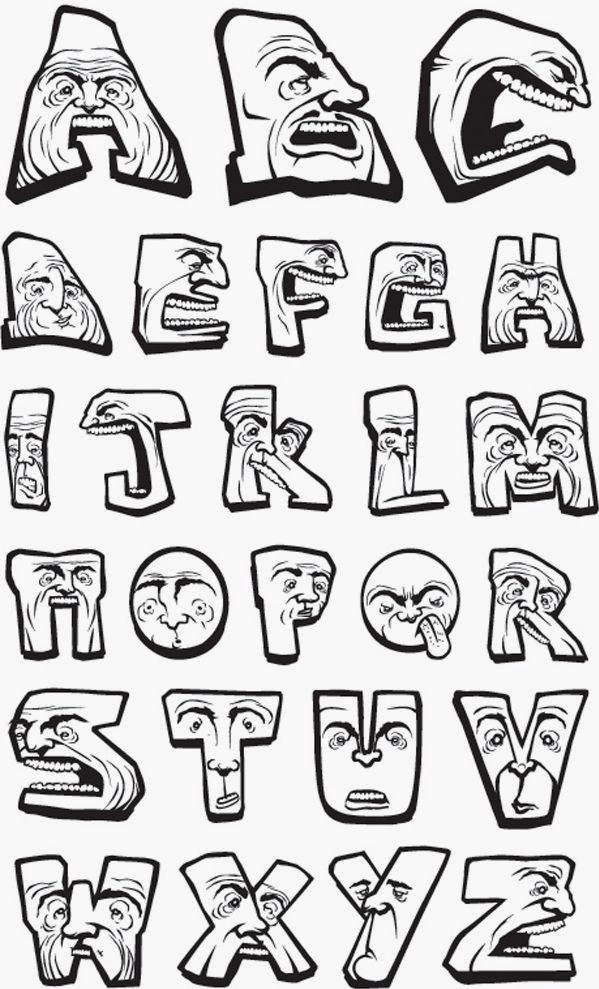 cool alphabet to draw