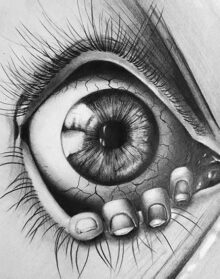 Creepy Eyeball Drawing Photo - Drawing Skill