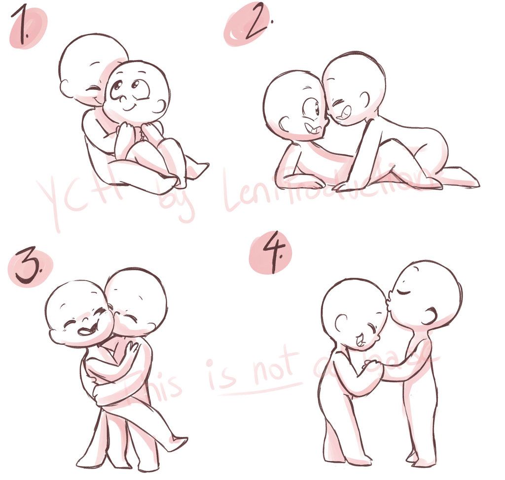 Anime Couple Poses - Free Drawing References