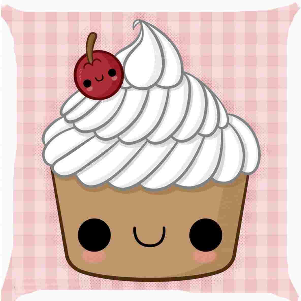 CUTE FOOD DRAWING : HOW TO DRAW A SUPER CUTE AND EASY CUPCAKE STEP BY STEP  - YouTube