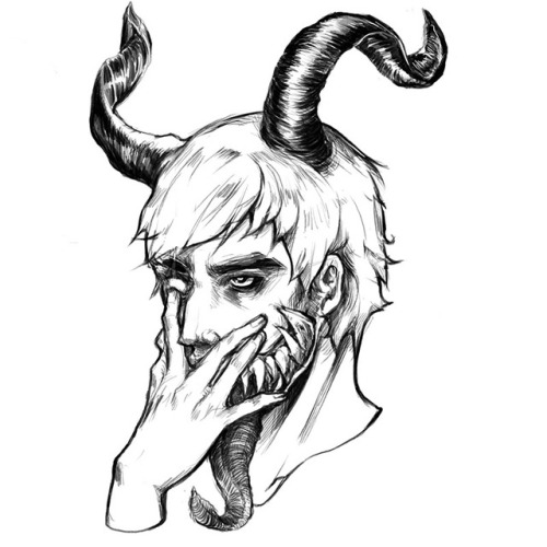 Skull Devil Tattoohand Pencil Drawing On Stock Illustration 277272065   Shutterstock