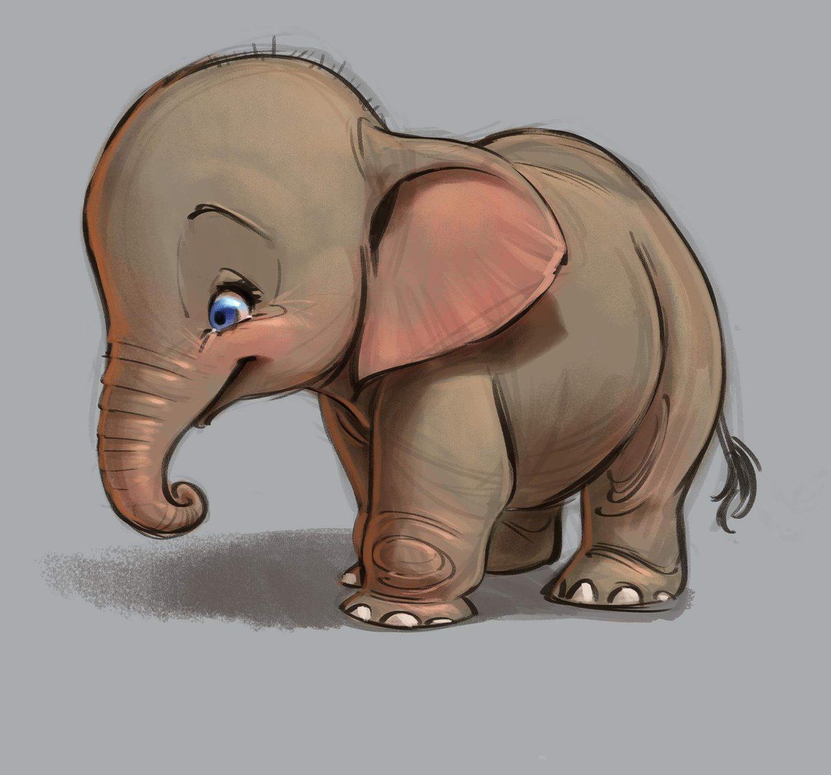Elephant Cute Drawing Realistic - Drawing Skill