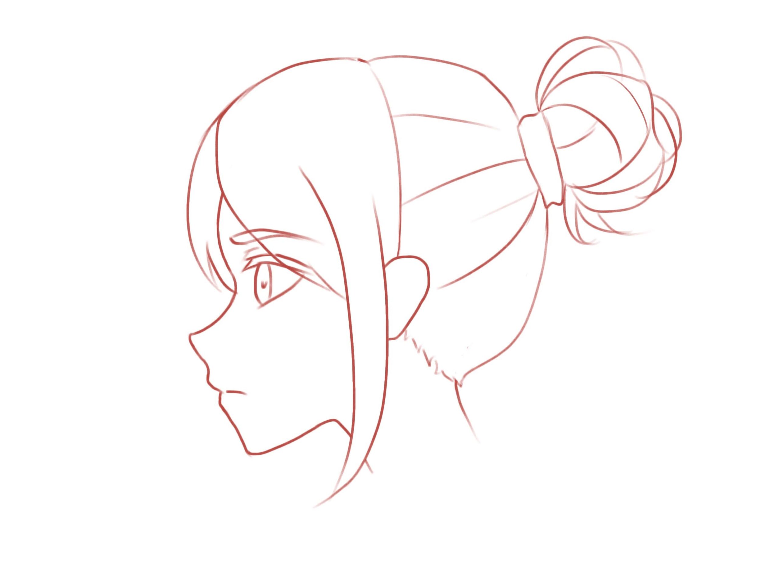 How to draw a side view face anime  Quora