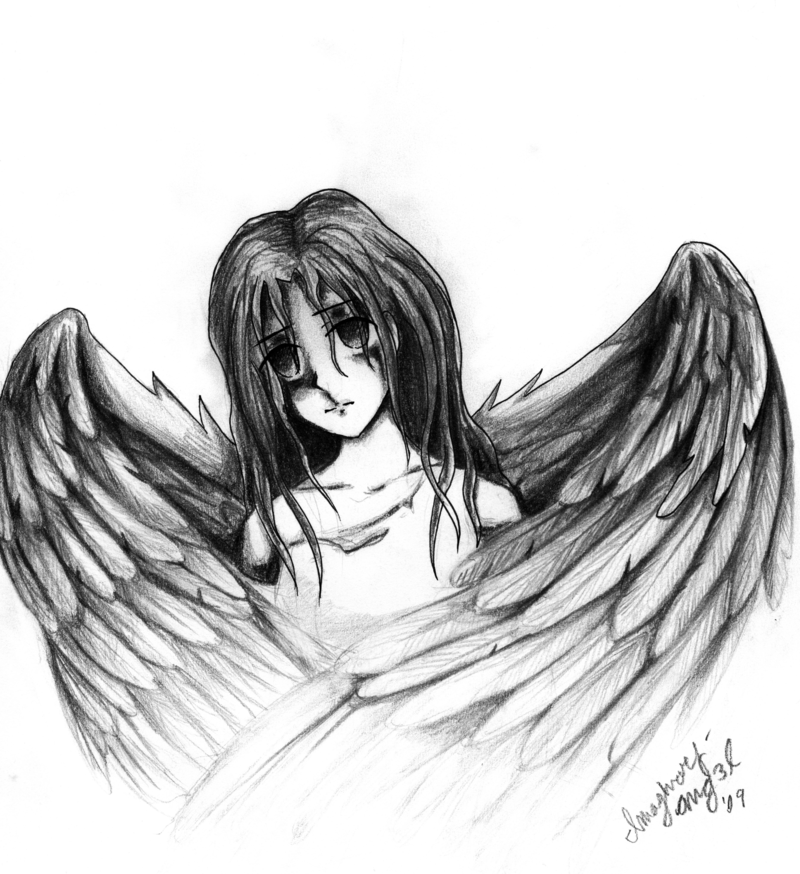 Fallen Angel, 14x22 inch, pencil : r/Art