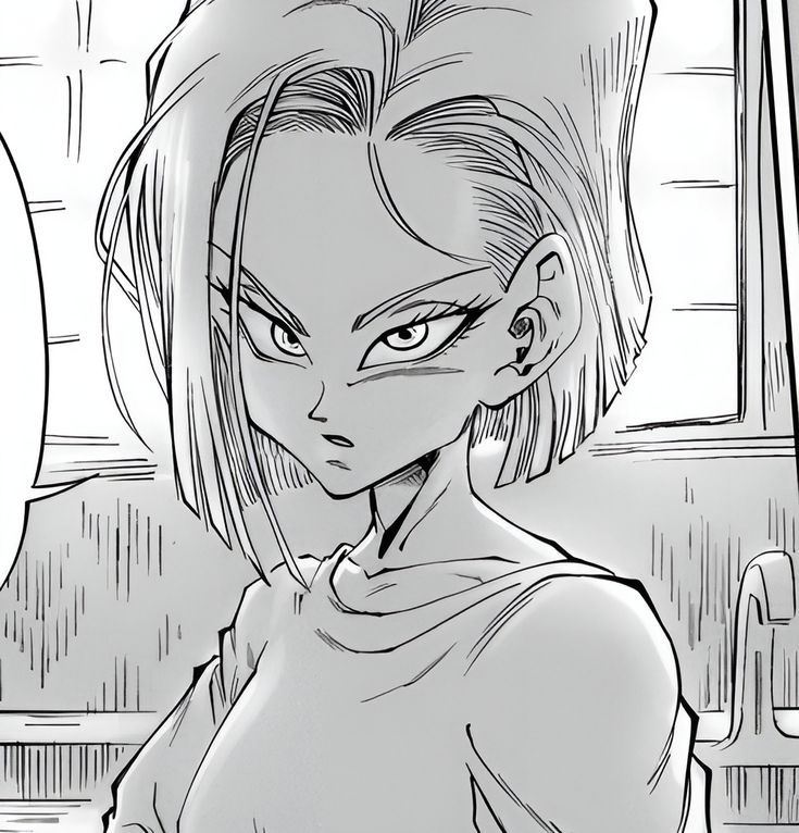 Android 18 Drawing High-Quality