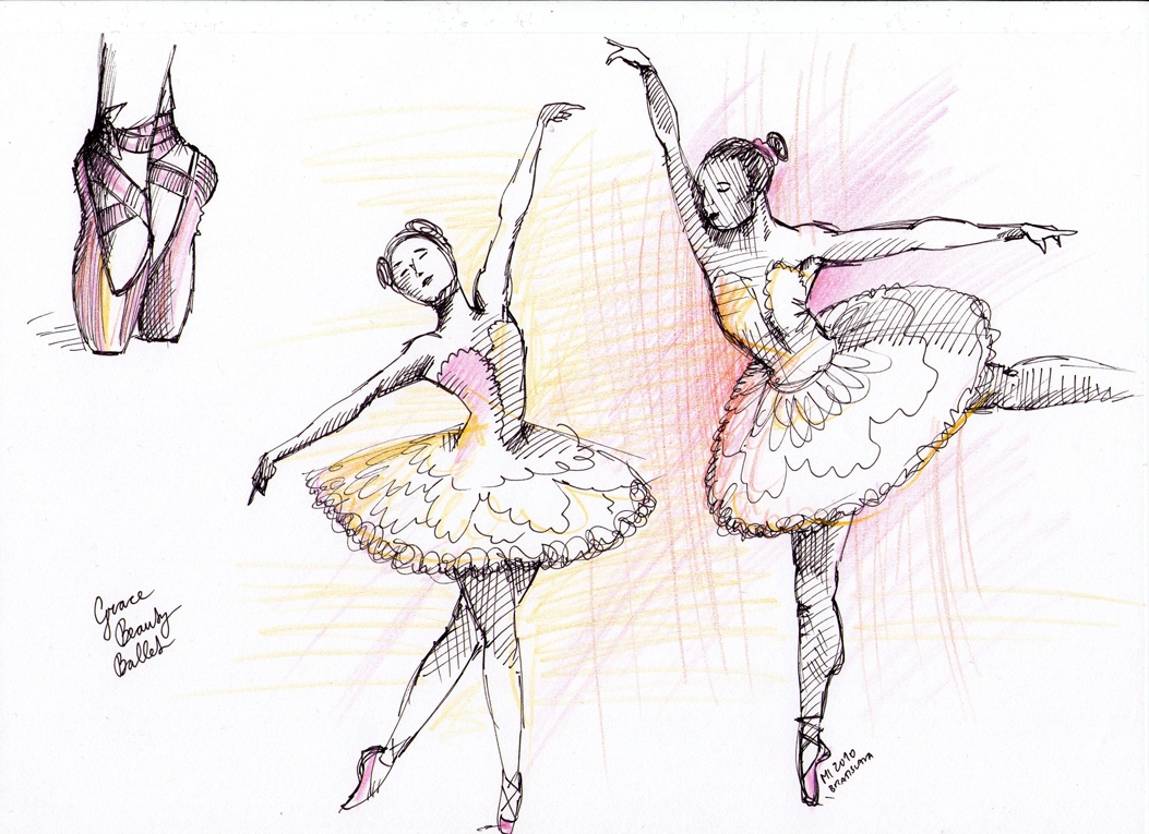 Ballet Shoes Best Drawing