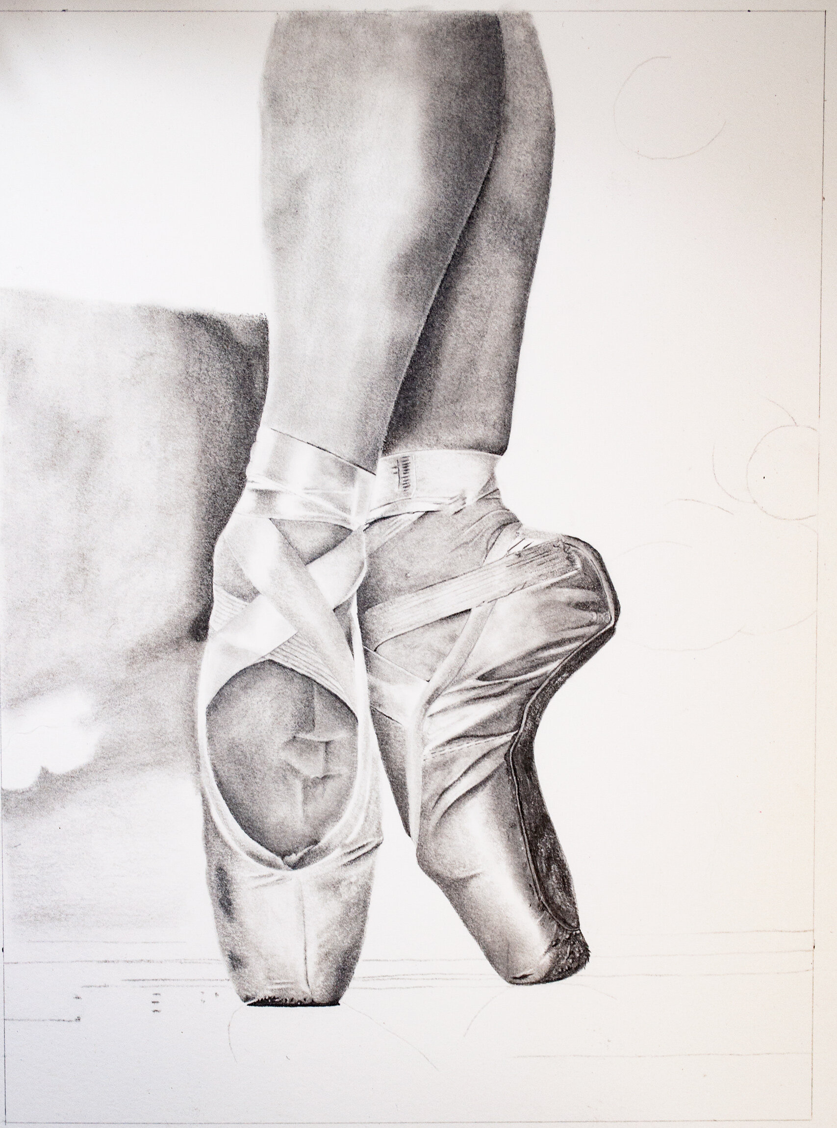 Ballet Shoes Drawing High-Quality