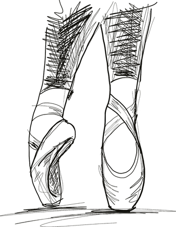 Ballet Shoes Drawing Image