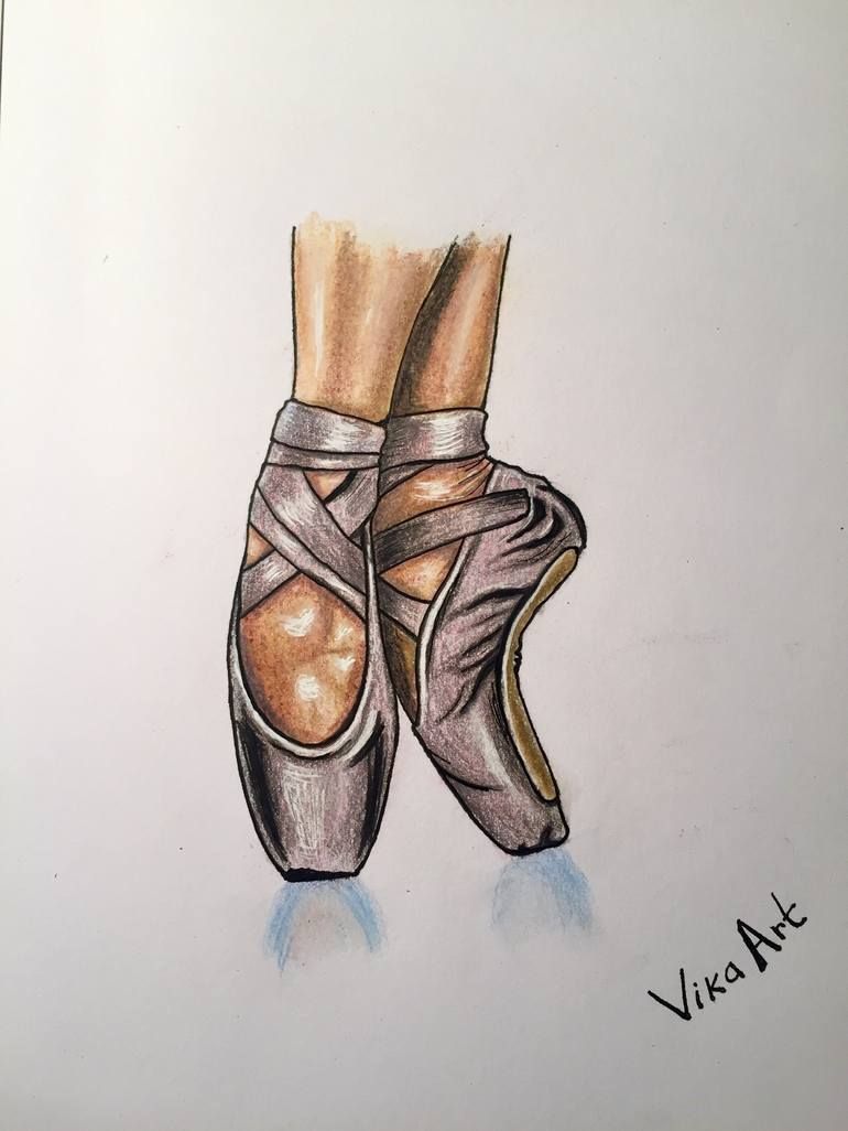 Ballet Shoes Drawing Realistic
