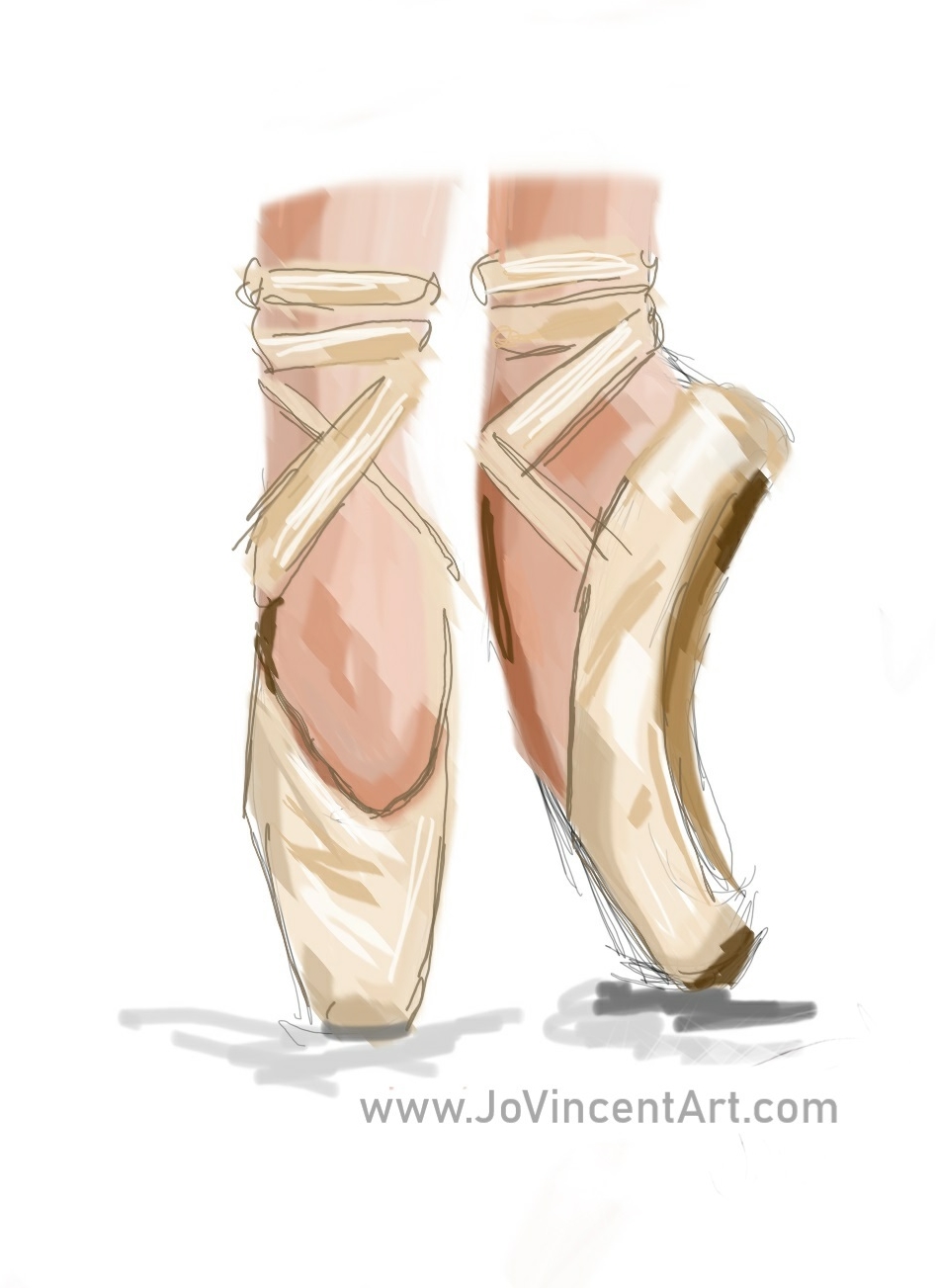 Ballet Shoes Drawing Sketch