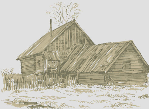 Barn Drawing Realistic