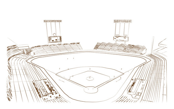 Baseball Field Drawing Pic