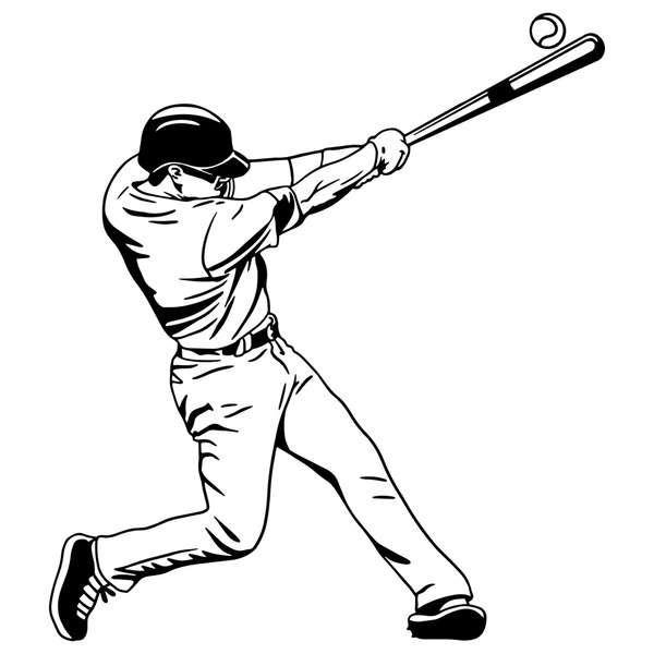 Baseball Player Drawing Pic