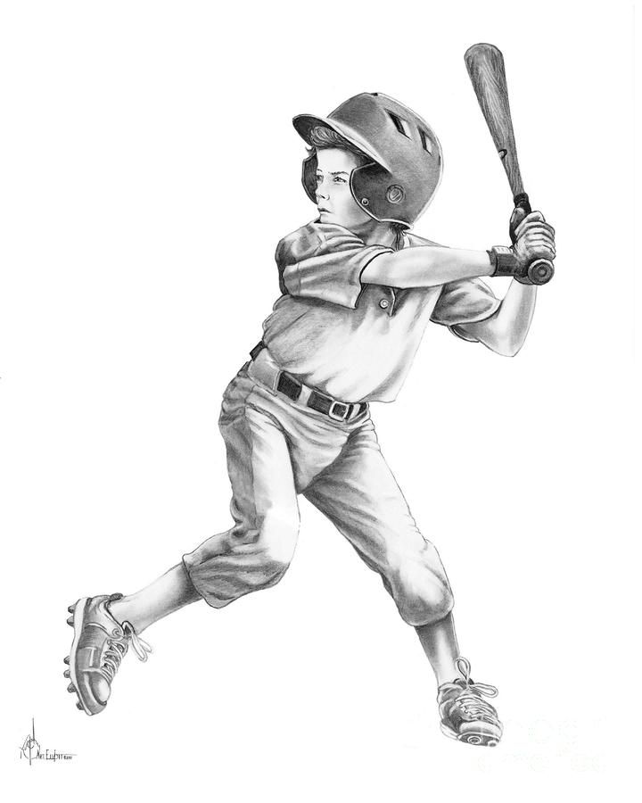 Baseball Player Drawing Picture