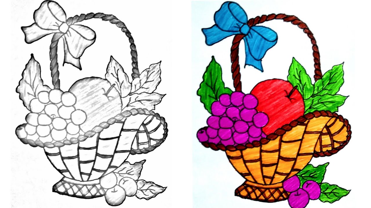 Basket Drawing Photos