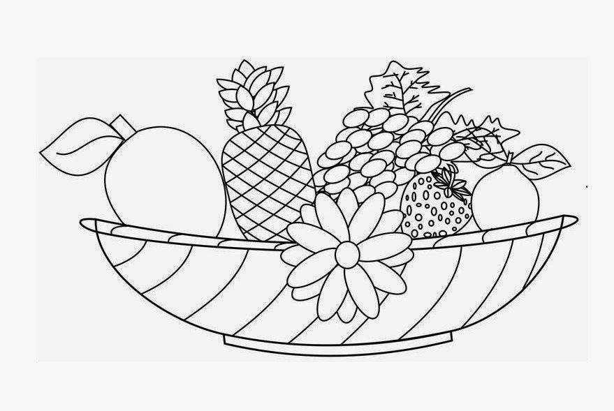 Basket Fruit Drawing Amazing