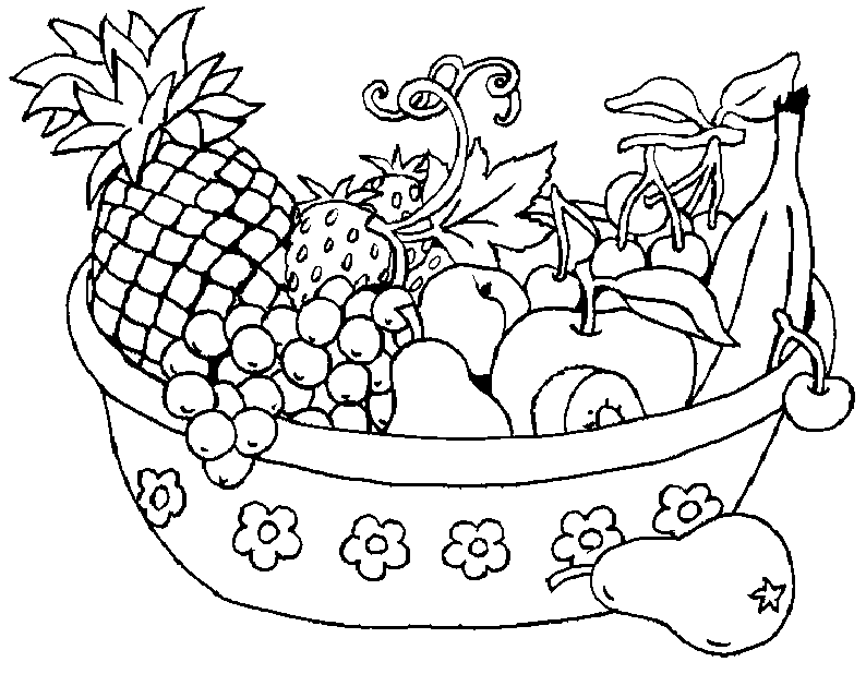 Basket Fruit Drawing Creative Art