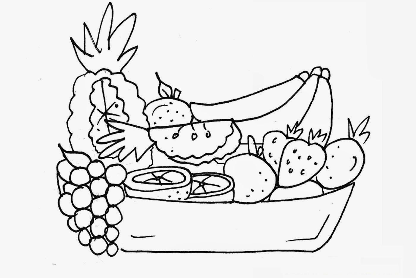 Basket Fruit Drawing High-Quality