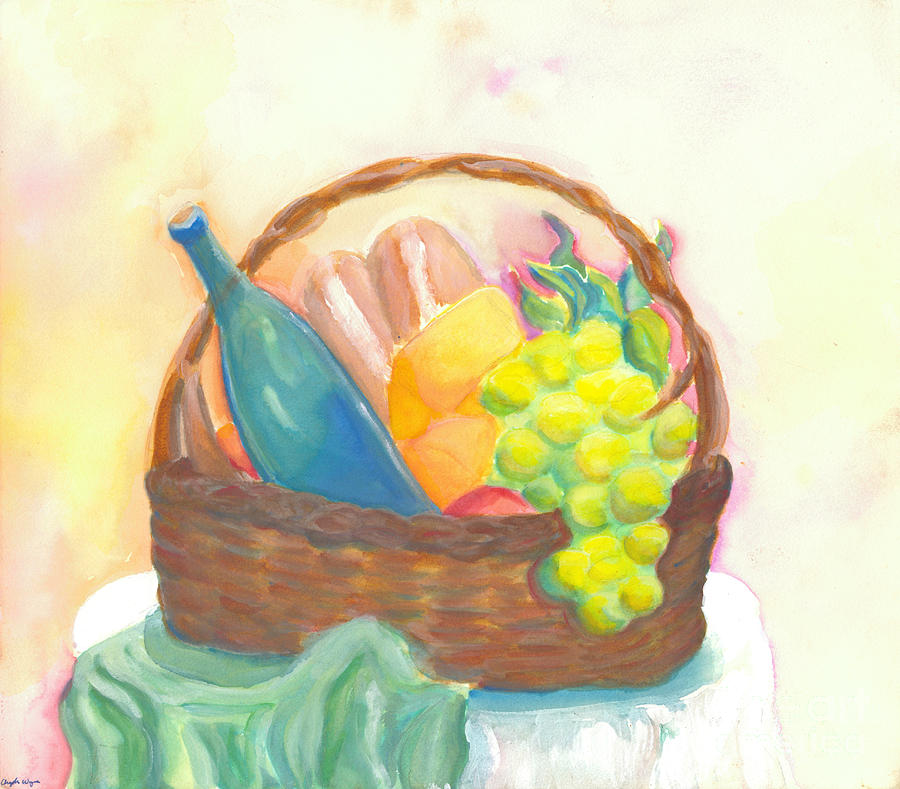 Basket Fruit Drawing Photos