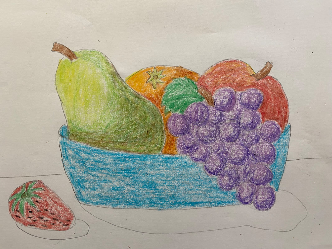 Basket Fruit Drawing Pics