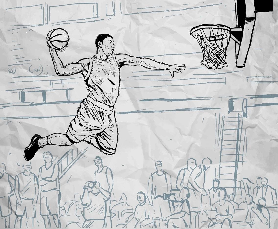 Basketball Drawing Art