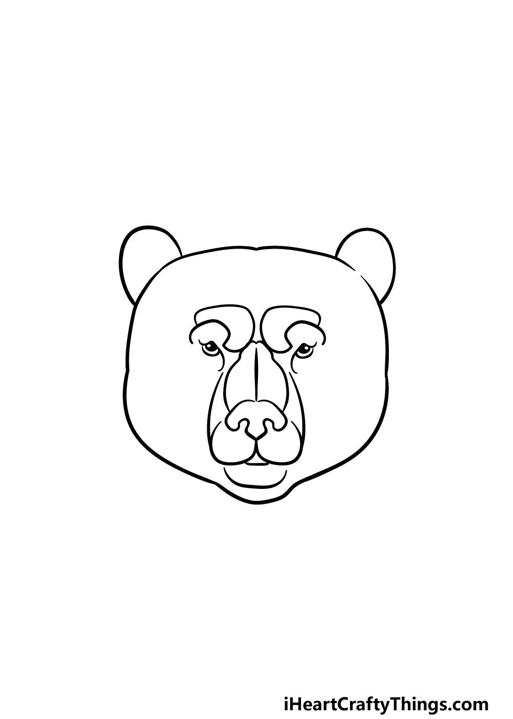 Bear Face Drawing Beautiful Image