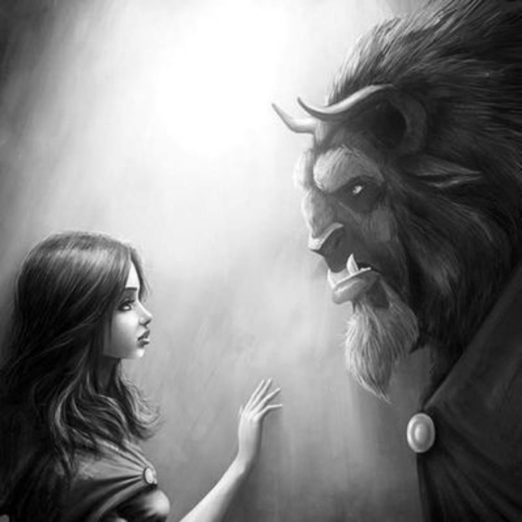 Beauty and The Beast Drawing Creative Art