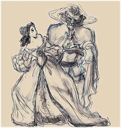 Beauty and The Beast Drawing Picture