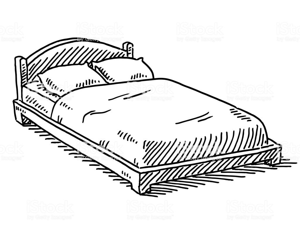Bed Drawing Photo
